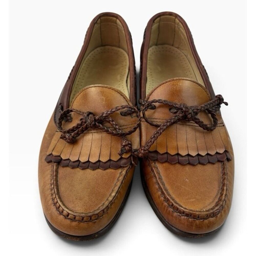 *ALLEN EDMONDS Woodstock Mens Size 8.5 C Loafers Shoes Tan Leather